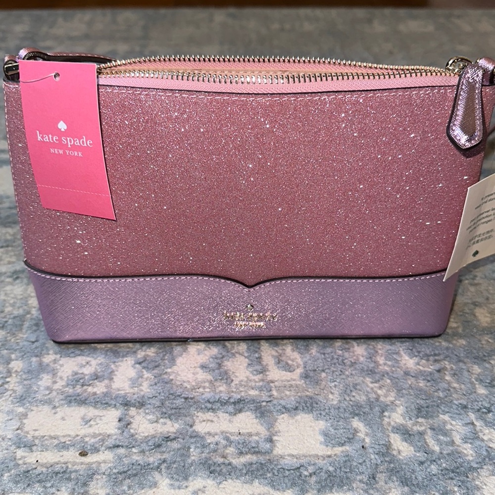 Kate Spade Two Tone Sparkle Pink Crossbody